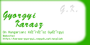 gyorgyi karasz business card